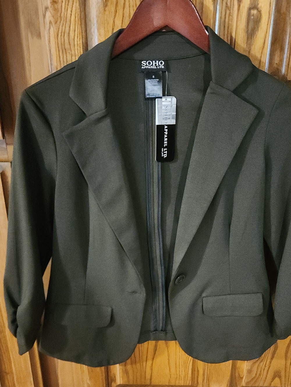 Soho Olive Green Women's Tailored Blazer